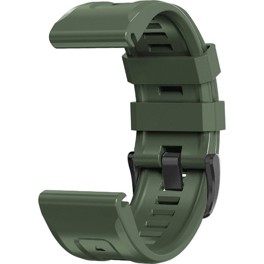 Armband für Garmin Fenix 8 (51 mm) / 7X Pro / 7X / 6X Pro, Tech-Protect Silicone, QuickFit 26 mm, Dunkelgrün