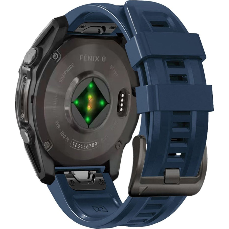 Armband für Garmin Fenix 8 (51 mm) / 7X Pro / 7X / 6X Pro, Tech-Protect Silicone, QuickFit 26 mm, Dunkelblau