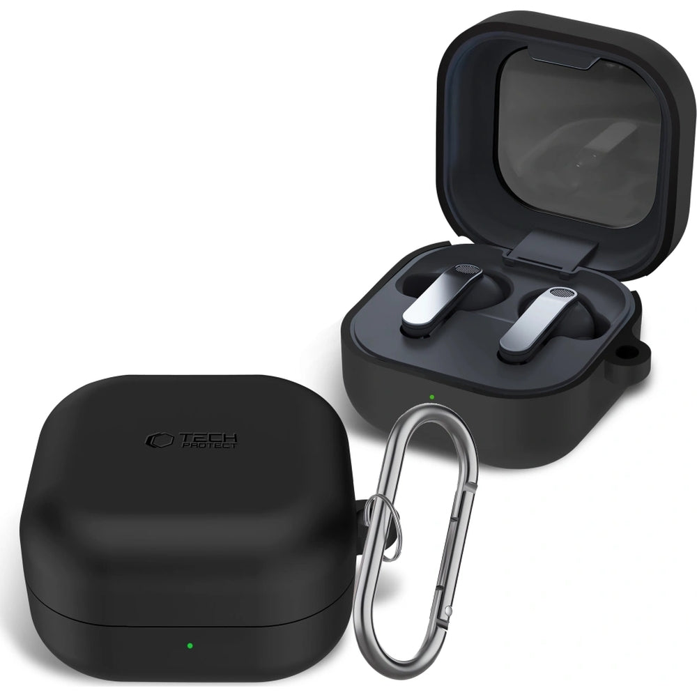 Schutzhülle für Galaxy Buds 4 / 4 Pro, Tech-Protect Silicone Hook, Schwarz