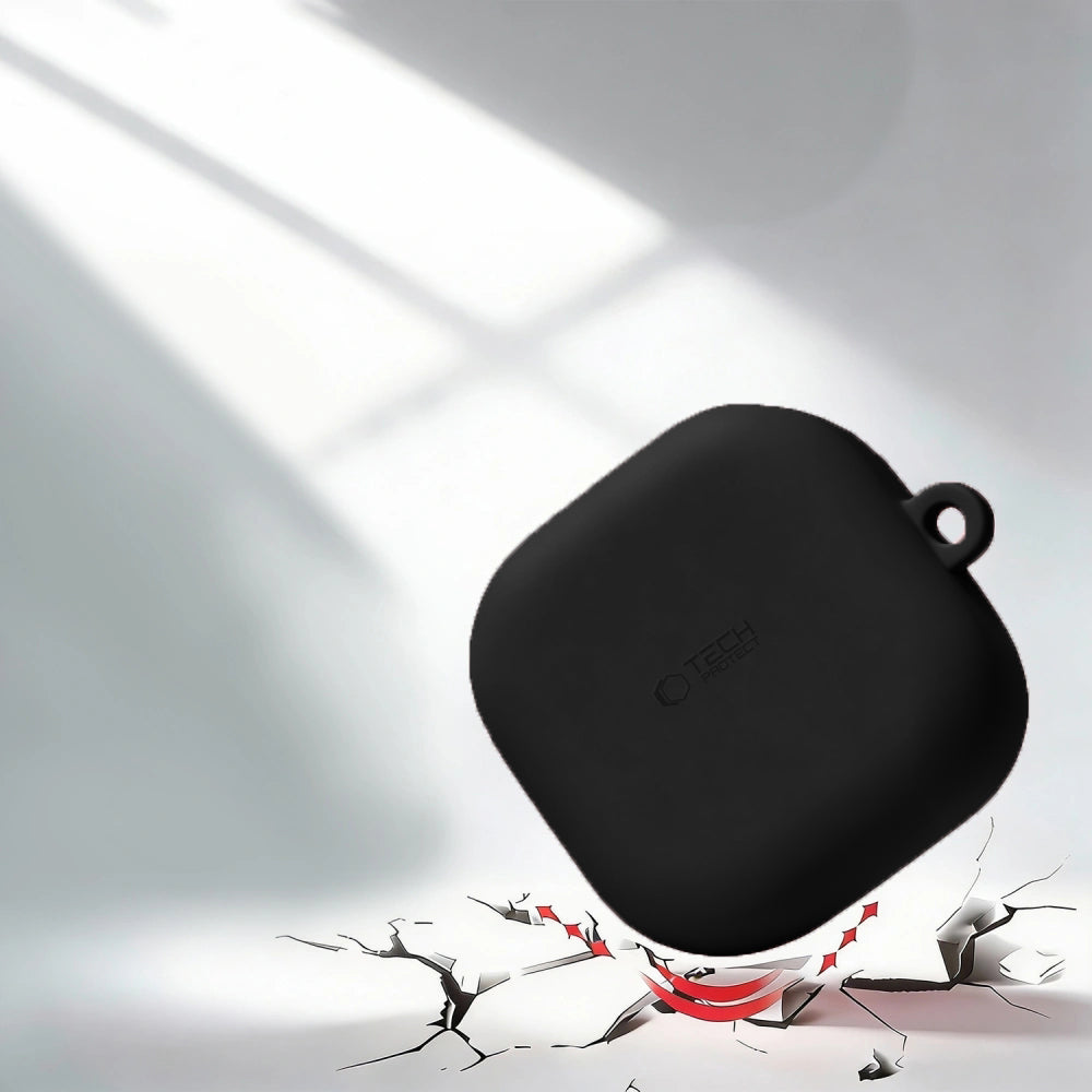 Schutzhülle für Galaxy Buds 4 / 4 Pro, Tech-Protect Silicone Hook, Schwarz