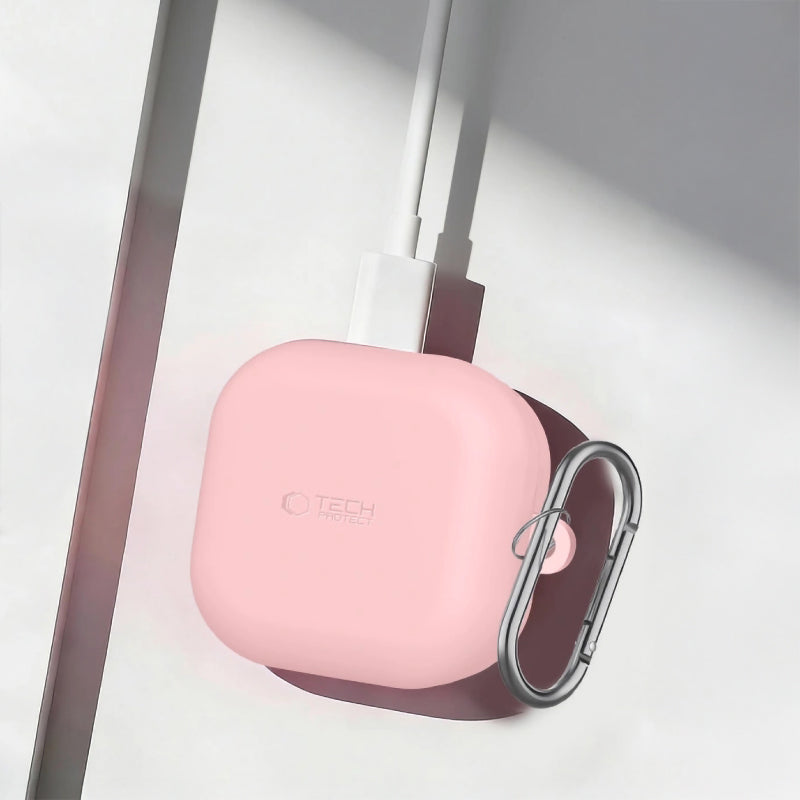 Schutzhülle für Galaxy Buds 4 / 4 Pro, Tech-Protect Silicone Hook, Rosa