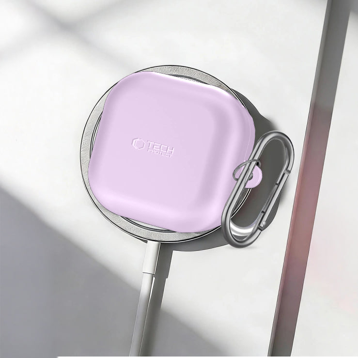 Schutzhülle für Galaxy Buds 4 / 4 Pro, Tech-Protect Silicone Hook, Violett
