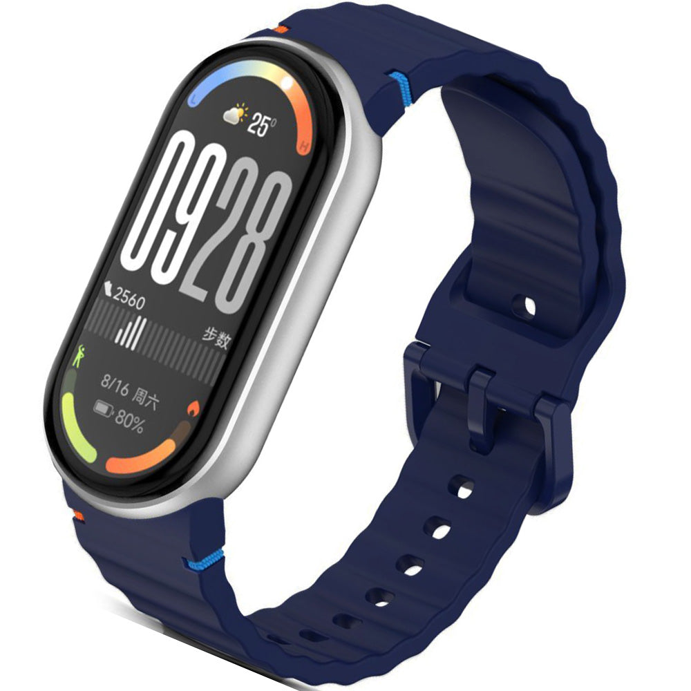 Armband für Xiaomi Smart Band 10 / 9 / 9 NFC / 8, Tech-Protect Silicone Sport, Dunkelblau