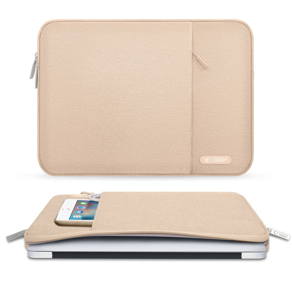 Schutzhülle für 13" / 14" Laptop, Tech-Protect Sleevy, Beige