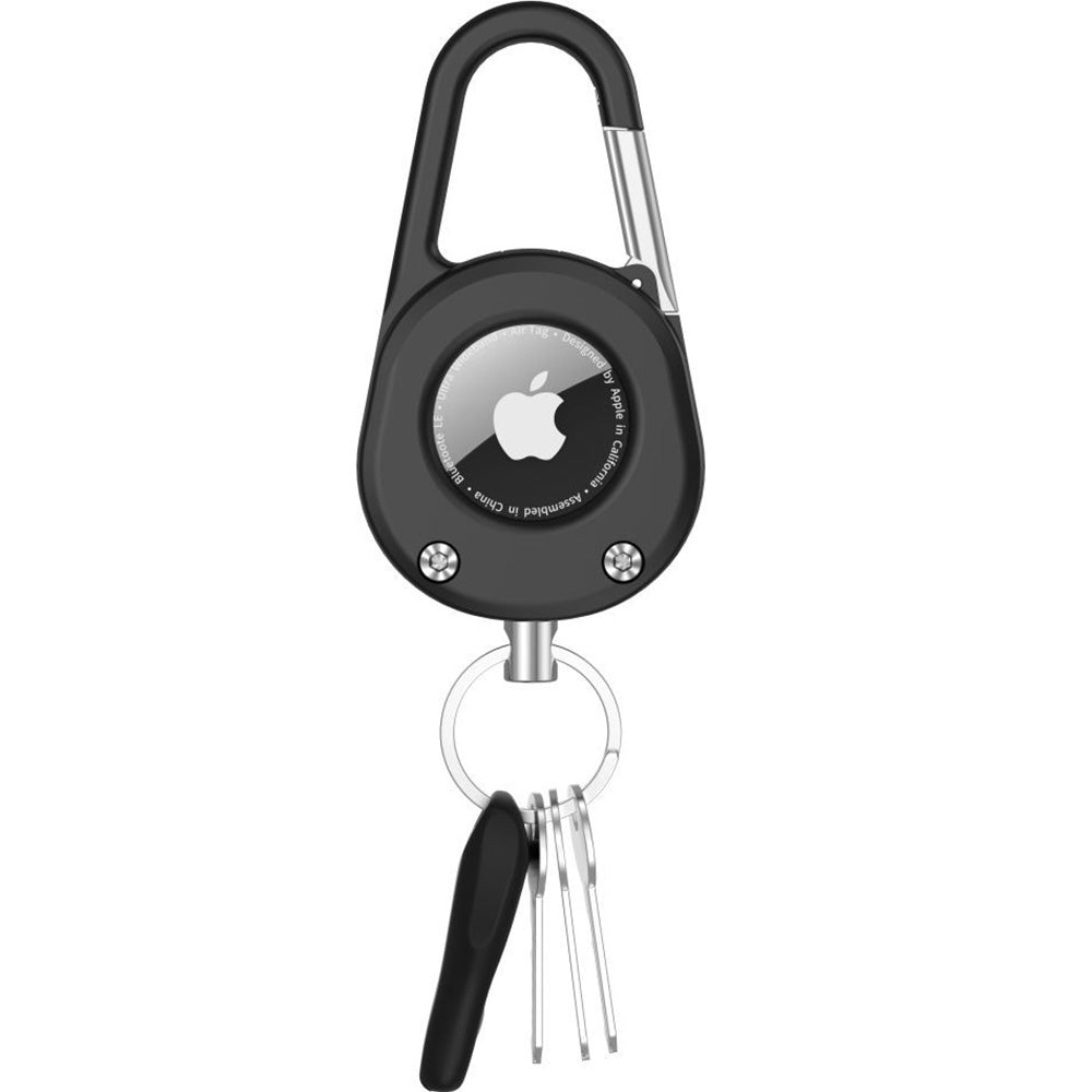 Hülle für Apple AirTag 2 / 1, Tech-Protect Slidelock Carabiner Keychain, Schwarz