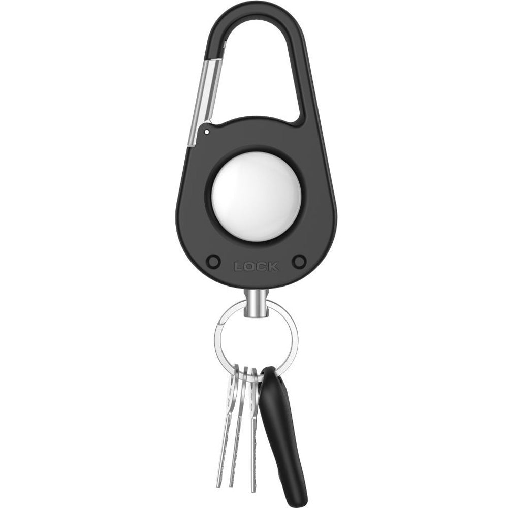 Hülle für Apple AirTag 2 / 1, Tech-Protect Slidelock Carabiner Keychain, Schwarz