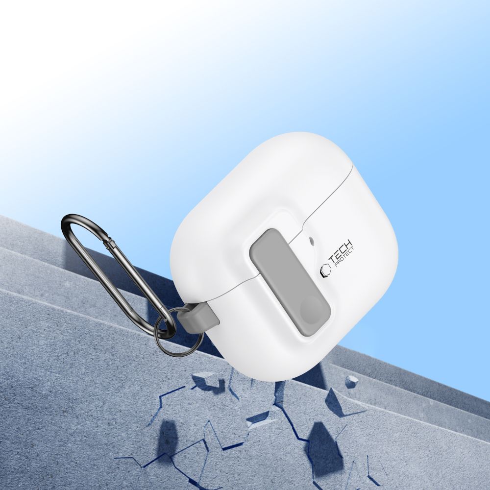 Schutzhülle für Apple AirPods 5 / 4, Tech-Protect SlimHook, Weiß