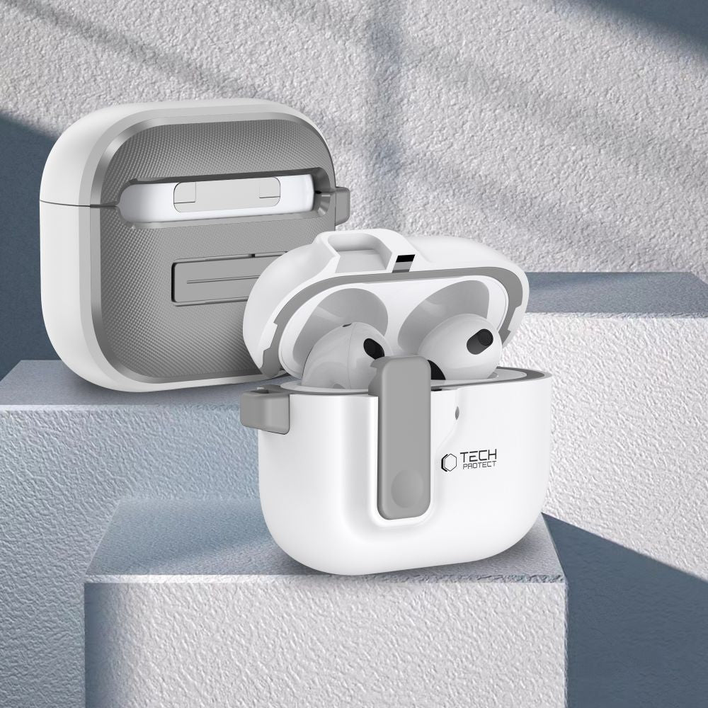 Schutzhülle für Apple AirPods 5 / 4, Tech-Protect SlimHook, Weiß