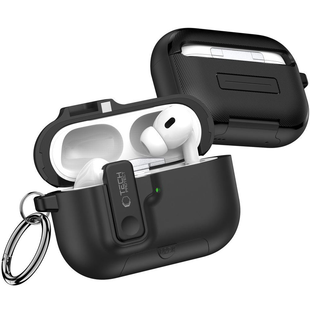 Schutzhülle für Apple AirPods Pro 3, Tech-Protect Slim Hook, Schwarz