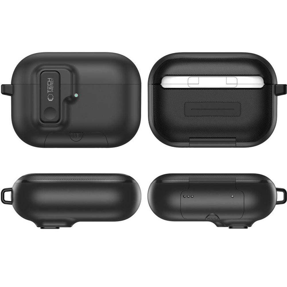 Schutzhülle für Apple AirPods Pro 3, Tech-Protect Slim Hook, Schwarz