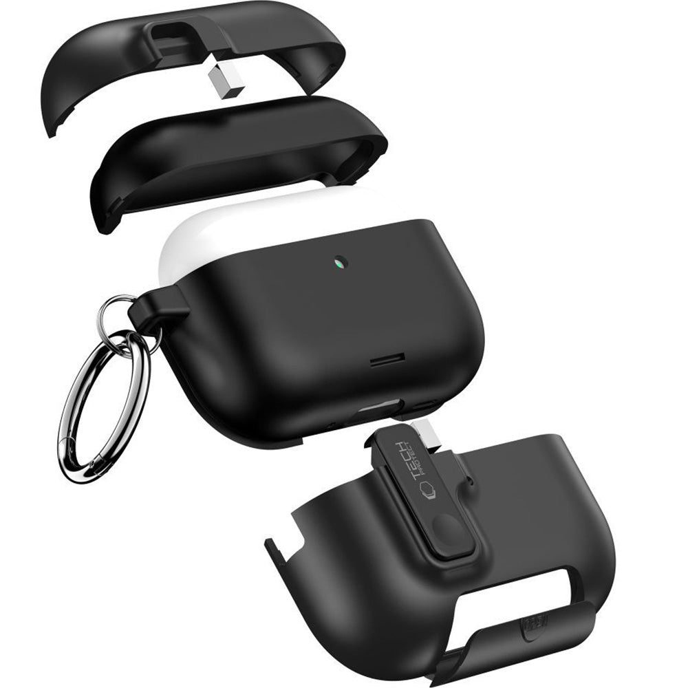 Schutzhülle für Apple AirPods Pro 3, Tech-Protect Slim Hook, Schwarz