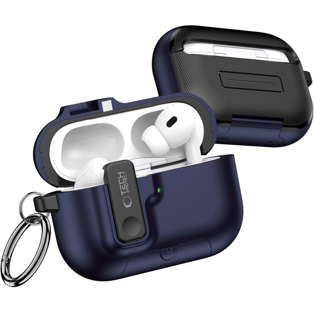 Schutzhülle für Apple AirPods Pro 3, Tech-Protect Slim Hook, Dunkelblau