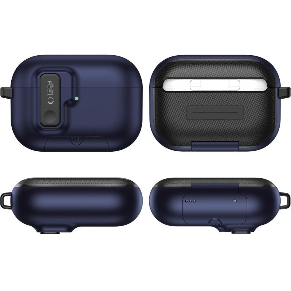 Schutzhülle für Apple AirPods Pro 3, Tech-Protect Slim Hook, Dunkelblau