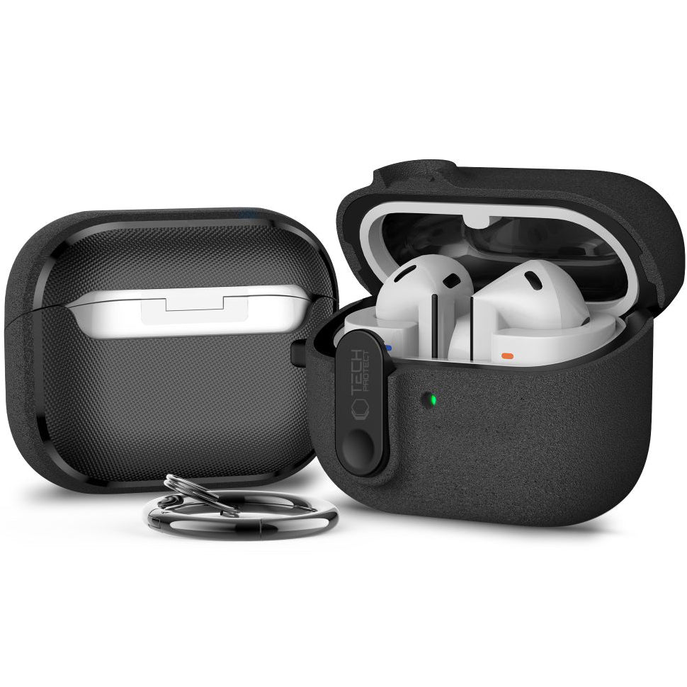 Schutzhülle für Galaxy Buds 3 / 3 FE / 3 Pro, Tech-Protect Slim Hook, Schwarz