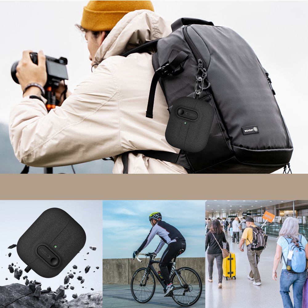 Schutzhülle für Galaxy Buds 3 / 3 FE / 3 Pro, Tech-Protect Slim Hook, Schwarz