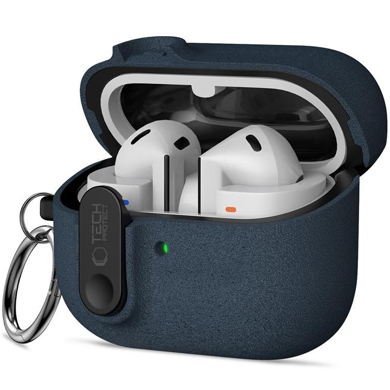 Schutzhülle für Galaxy Buds 3 / 3 FE / 3 Pro, Tech-Protect Slim Hook, Dunkelblau