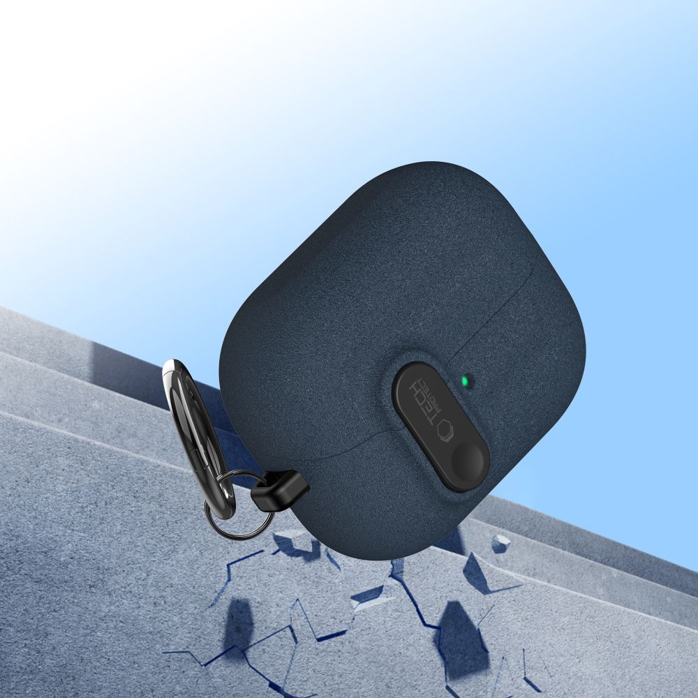 Schutzhülle für Galaxy Buds 3 / 3 FE / 3 Pro, Tech-Protect Slim Hook, Dunkelblau