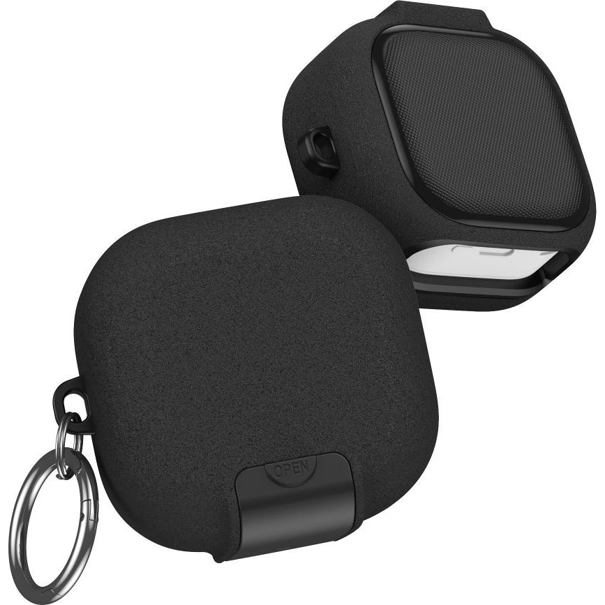 Schutzhülle Tech-Protect Slim Hook für Samsung Galaxy Buds 4 / 4 Pro, Schwarz
