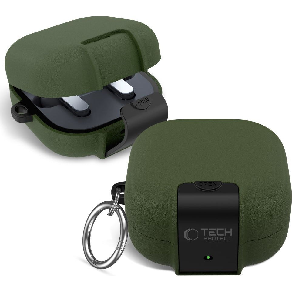 Schutzhülle Tech-Protect Slim Hook für Samsung Galaxy Buds 4 / 4 Pro, Grün