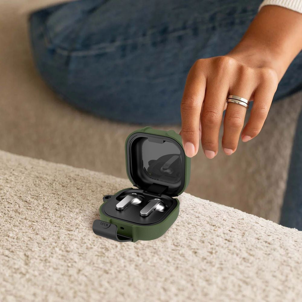 Schutzhülle Tech-Protect Slim Hook für Samsung Galaxy Buds 4 / 4 Pro, Grün