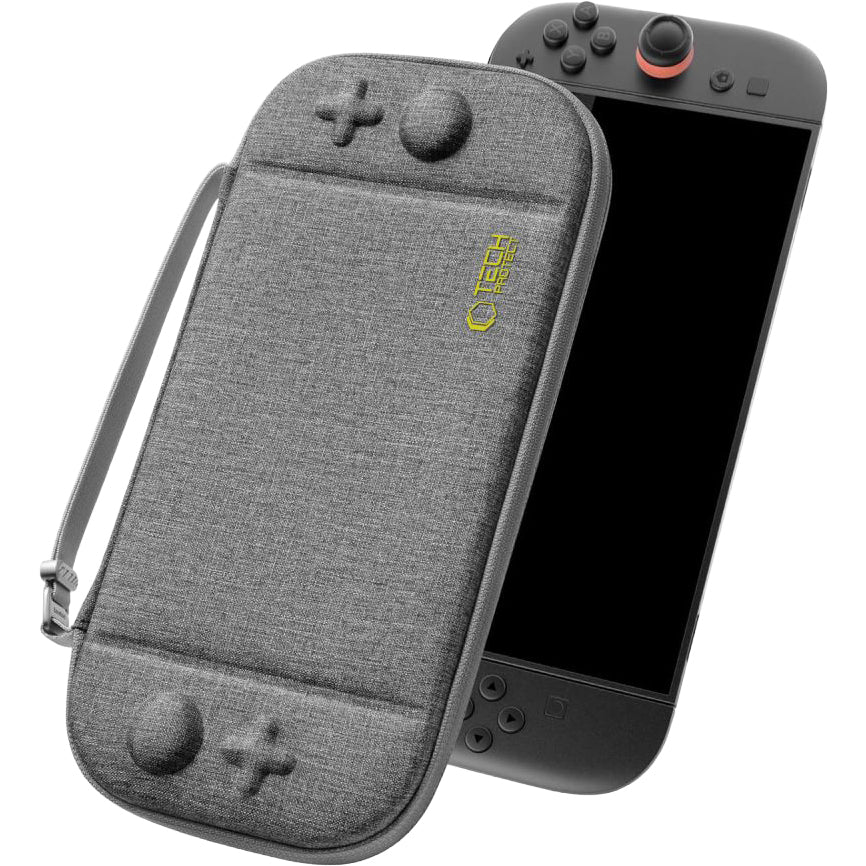Schutzhülle für Nintendo Switch 2, Tech-Protect Slim Pouch, Grau