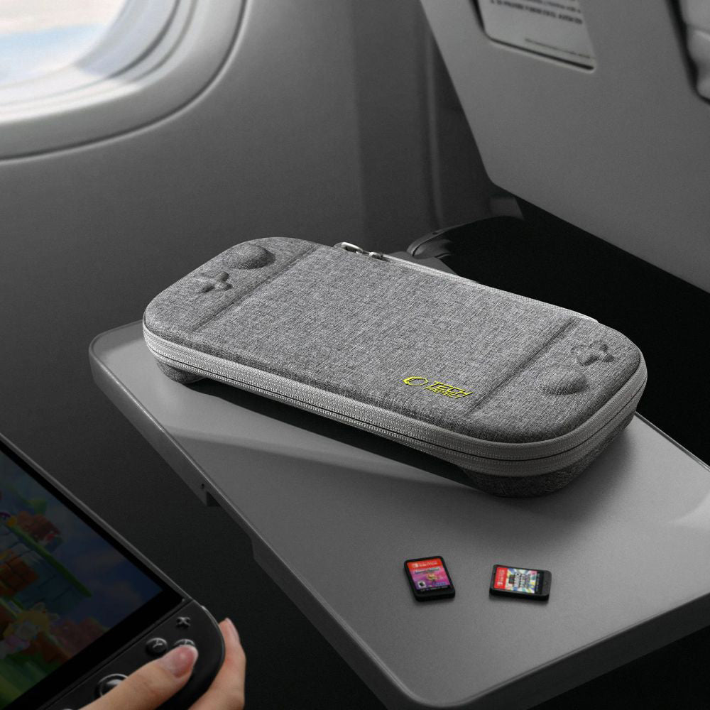 Schutzhülle für Nintendo Switch 2, Tech-Protect Slim Pouch, Grau