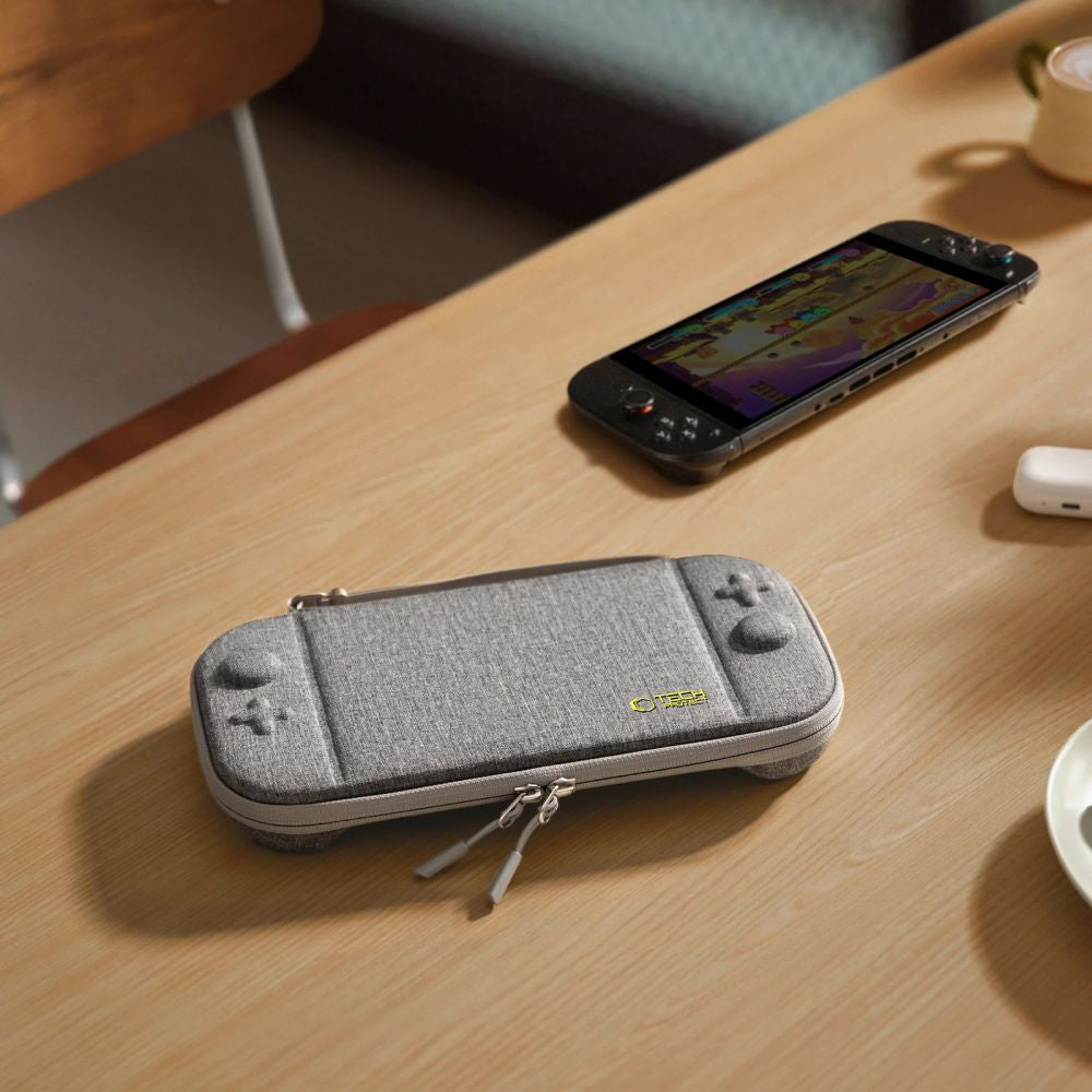 Schutzhülle für Nintendo Switch 2, Tech-Protect Slim Pouch, Grau