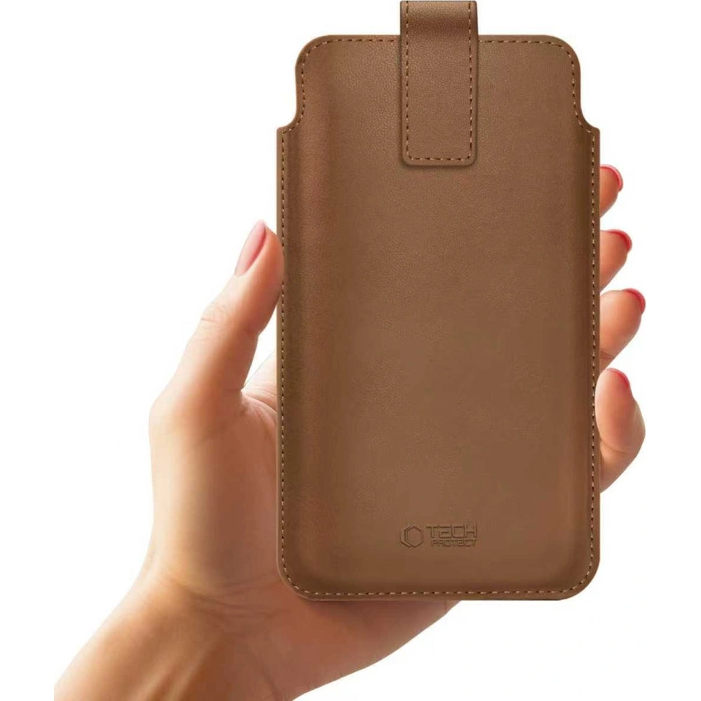 Tech-Protect SM65 Universal-Handytasche 6" - 6,9“, Braun
