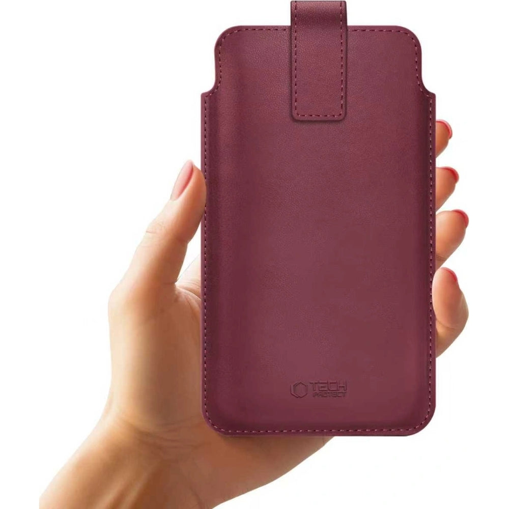 Tech-Protect SM65 Universal-Handytasche 6" - 6,9“, Burgunderrot
