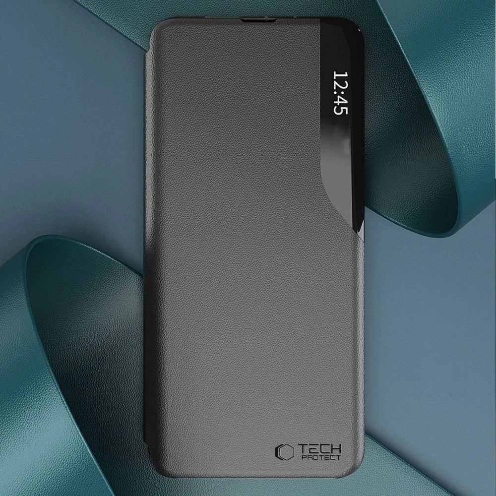 Handyhülle mit Klappe für Galaxy A56 5G, Tech-Protect Smart View, Schwarz
