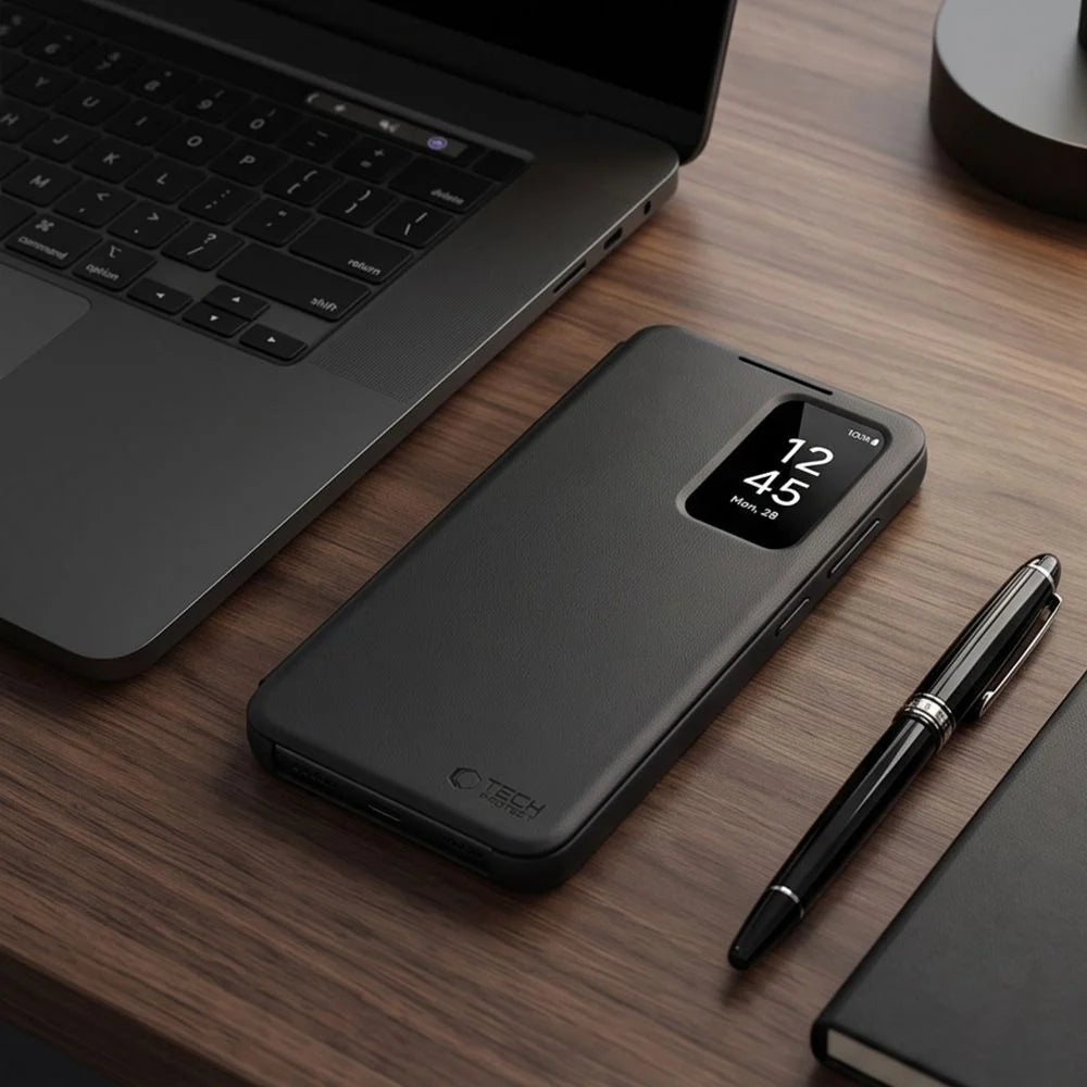Handyhülle mit Klappe für Galaxy A27 5G, Tech-Protect  Smart Wallet, Schwarz