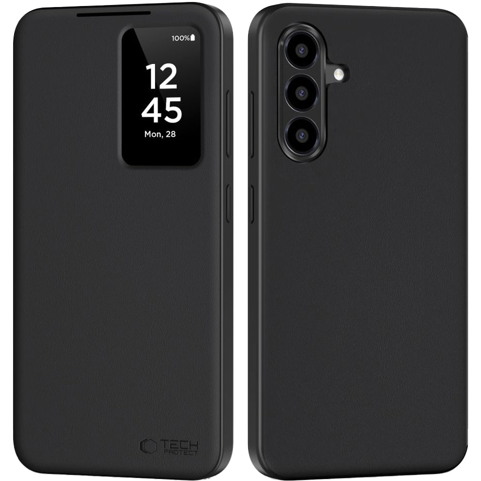 Handyhülle mit Klappe für Galaxy A56 5G, Tech-Protect Smart Wallet, Schwarz