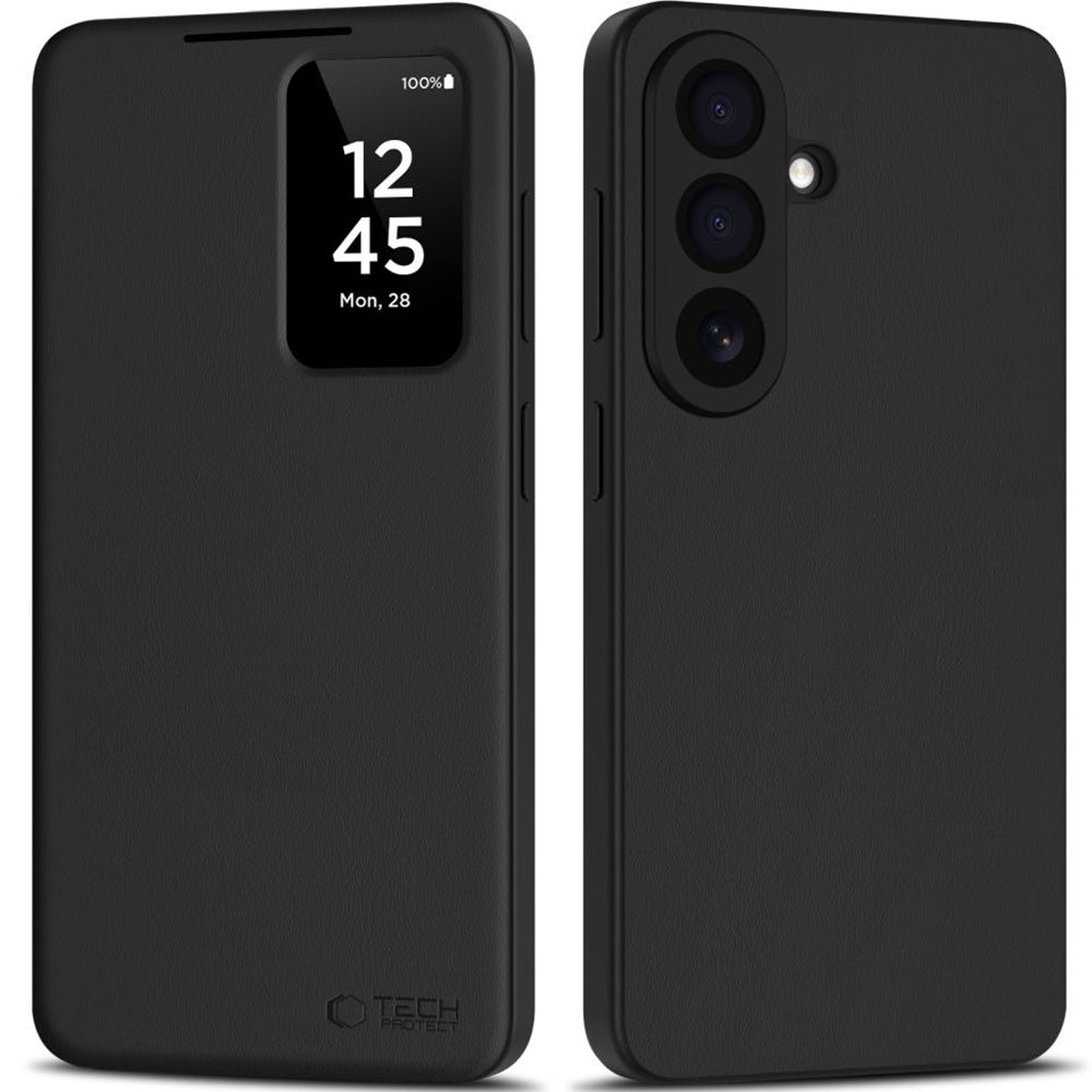 Handyhülle mit Klappe für Galaxy A57 5G, Tech-Protect  Smart Wallet, Schwarz