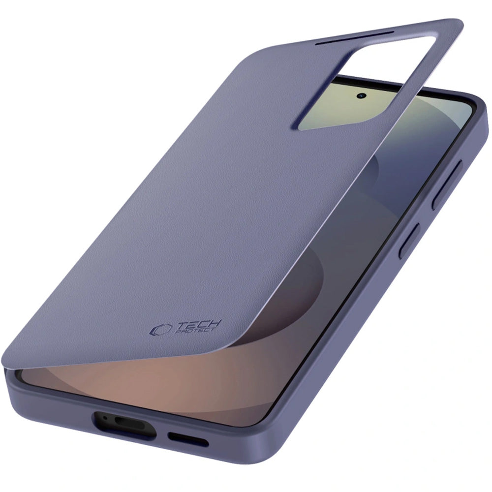 Handyhülle mit Klappe für Galaxy A57 5G, Tech-Protect  Smart Wallet, Violett