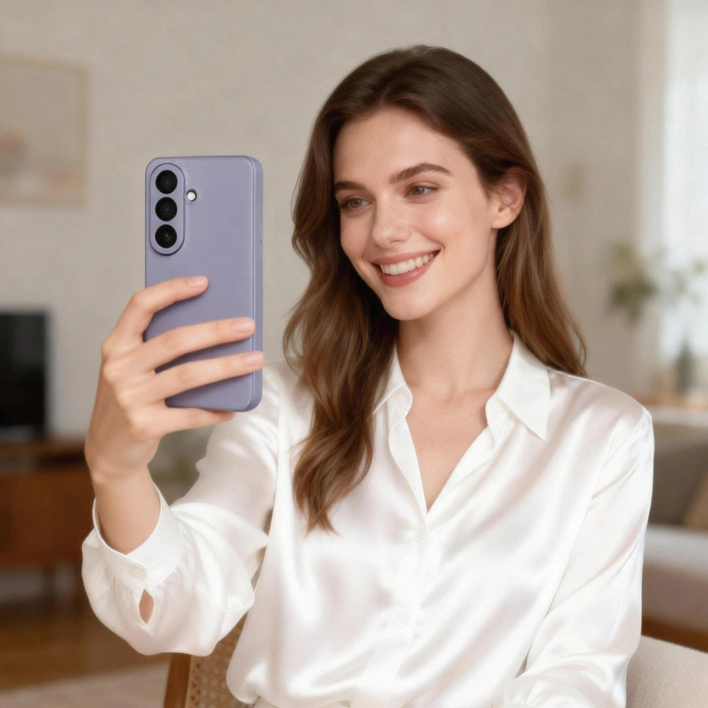Handyhülle mit Klappe für Galaxy A57 5G, Tech-Protect  Smart Wallet, Violett