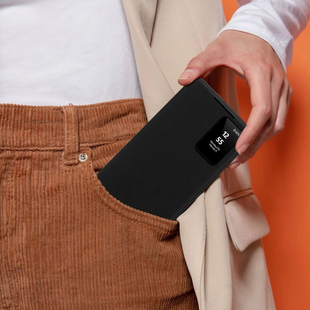 Handyhülle mit Klappe für Galaxy S25 FE, Tech-Protect Smart Wallet, Schwarz