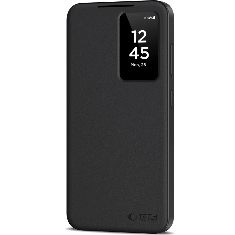 Handyhülle mit Klappe für Galaxy S25 Plus, Tech-Protect Smart Wallet, Schwarz