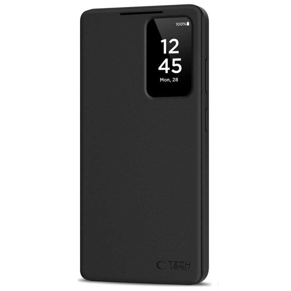Handyhülle mit Klappe für Galaxy S26 Ultra, Tech-Protect Smart Wallet, mattes Schwarz