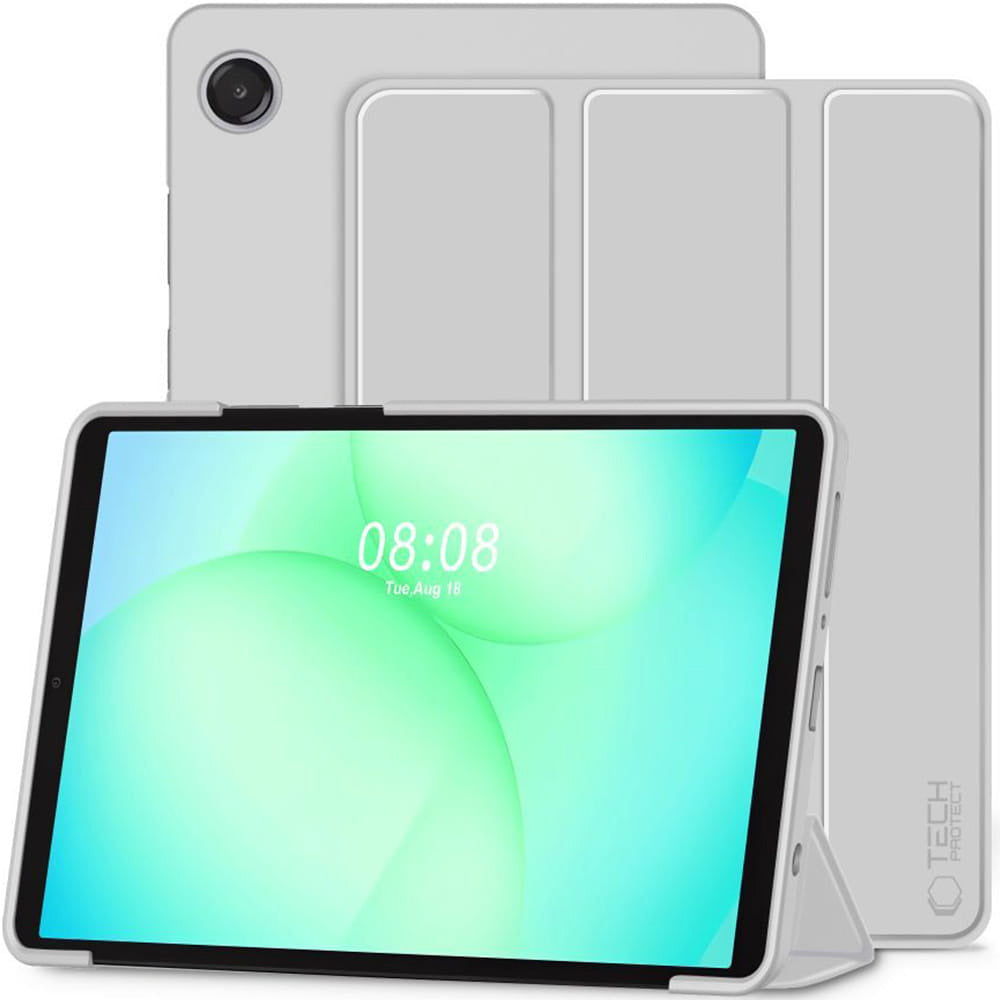 Schutzhülle mit Klappe für Galaxy Tab A11 Plus / A9 Plus, Tech-Protect SmartCase, Grau