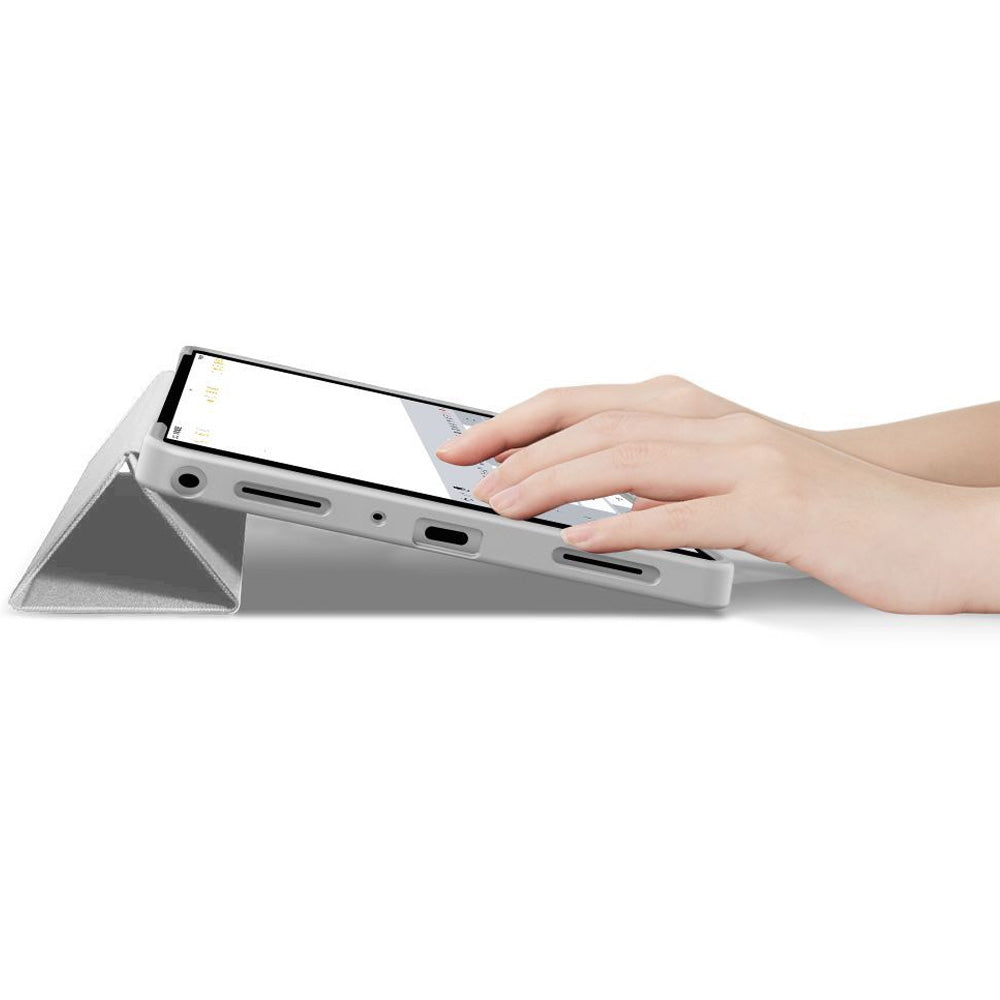 Schutzhülle mit Klappe für Galaxy Tab A11 Plus / A9 Plus, Tech-Protect SmartCase, Grau