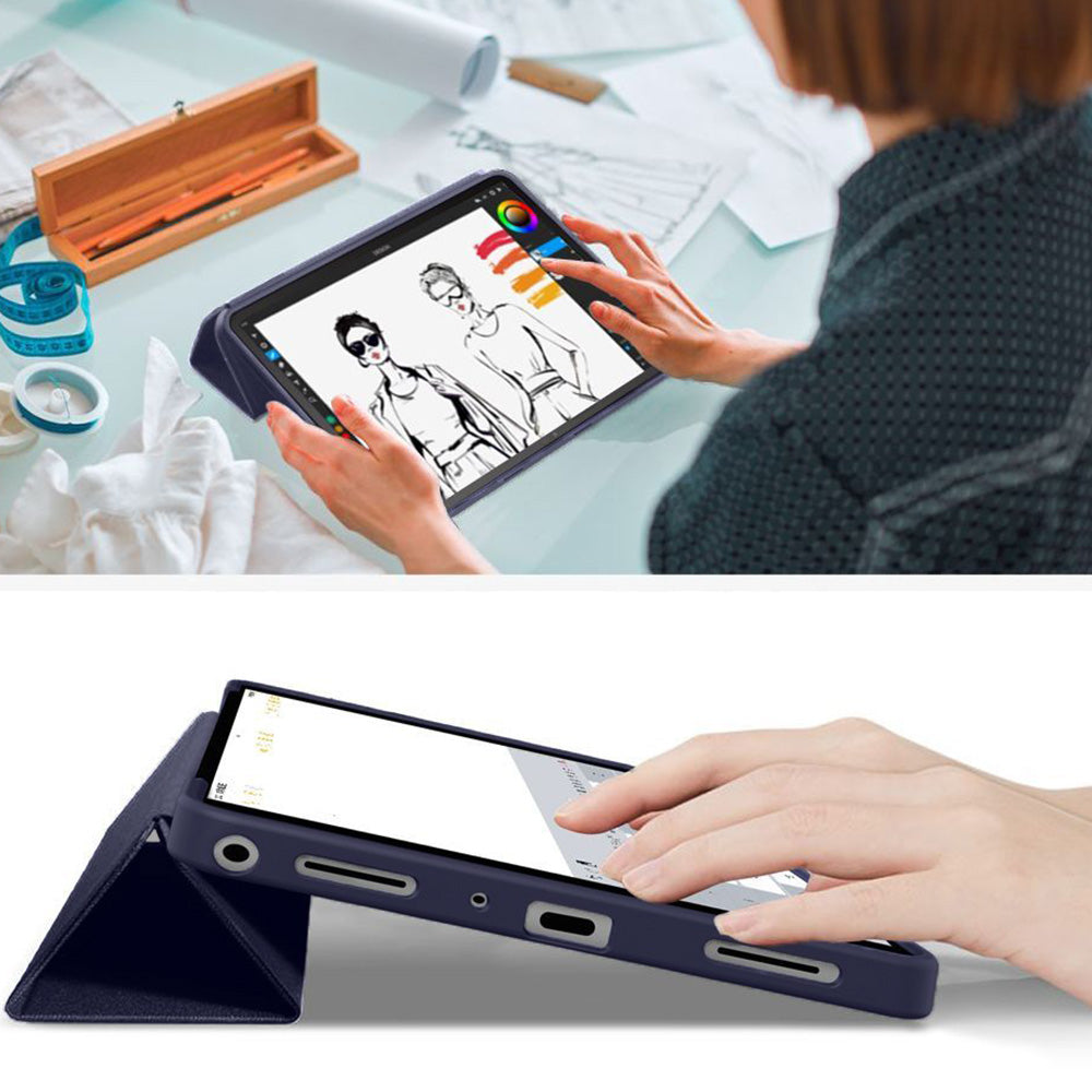 Schutzhülle mit Klappe für Galaxy Tab A11 Plus / A9 Plus, Tech-Protect SmartCase, Dunkelblau