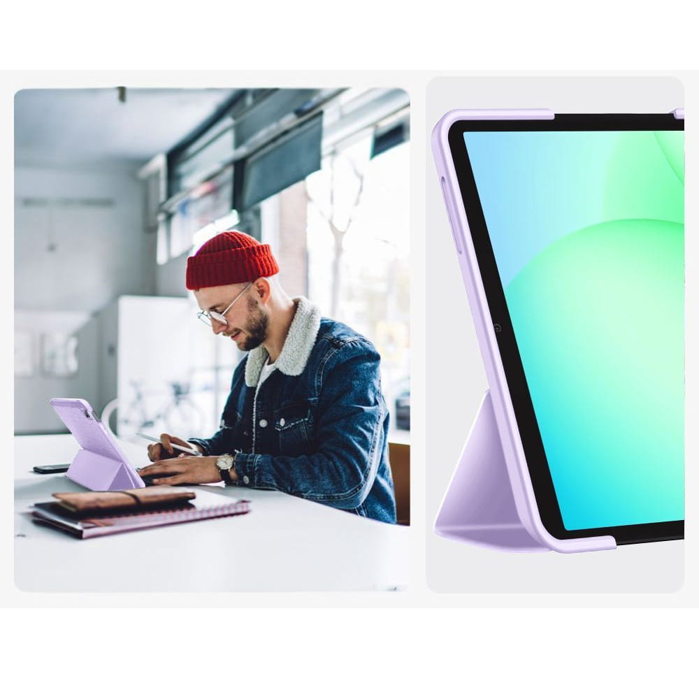 Schutzhülle mit Klappe für Galaxy Tab A11 Plus / A9 Plus, Tech-Protect SmartCase, Violett