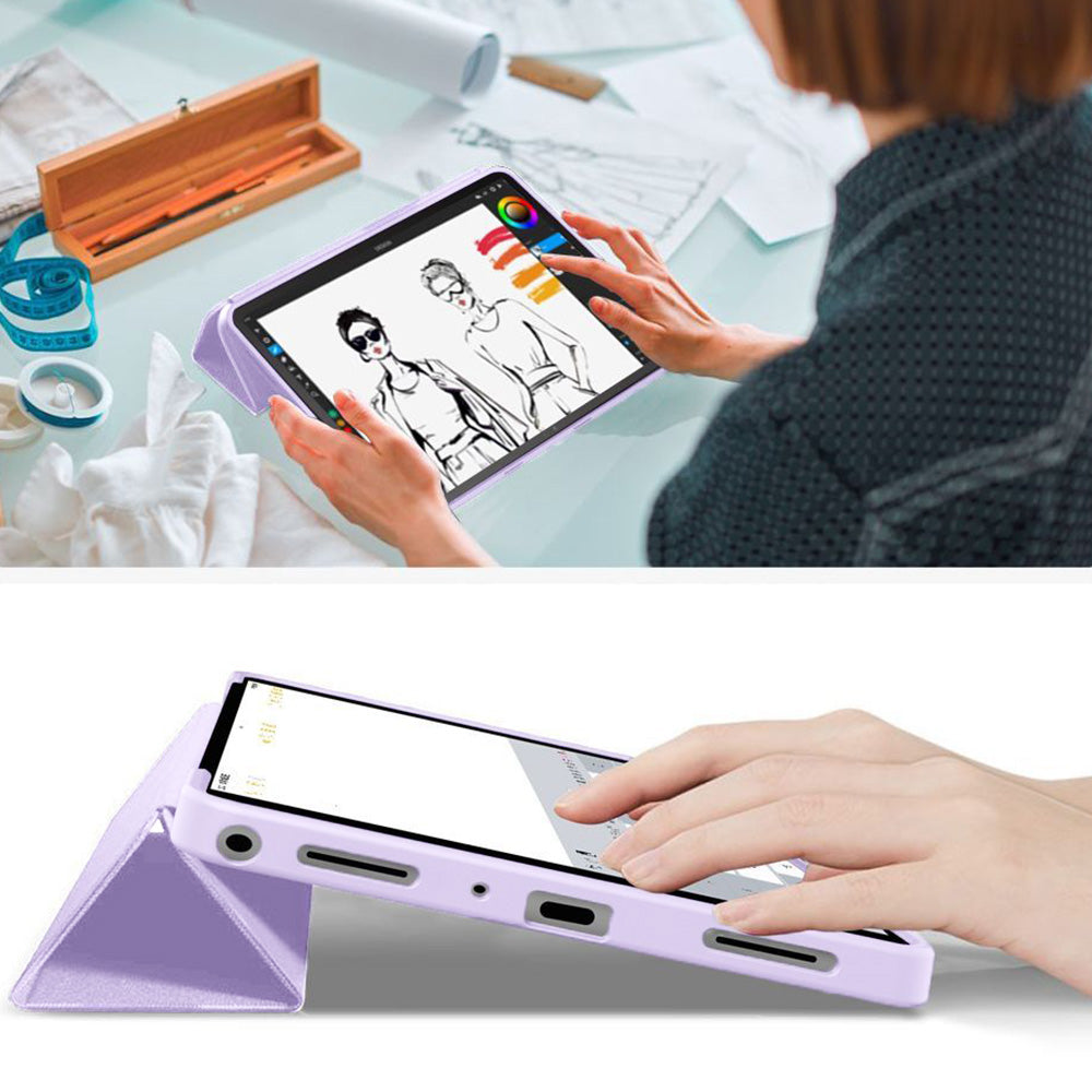 Schutzhülle mit Klappe für Galaxy Tab A11 Plus / A9 Plus, Tech-Protect SmartCase, Violett