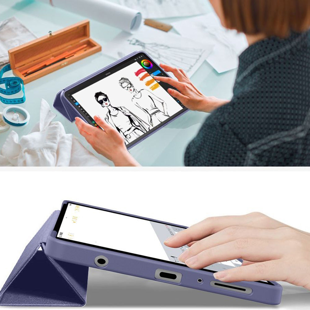 Schutzhülle mit Klappe für Galaxy Tab A11 / Tab A9, Tech-Protect Smartcase, Dunkelblau