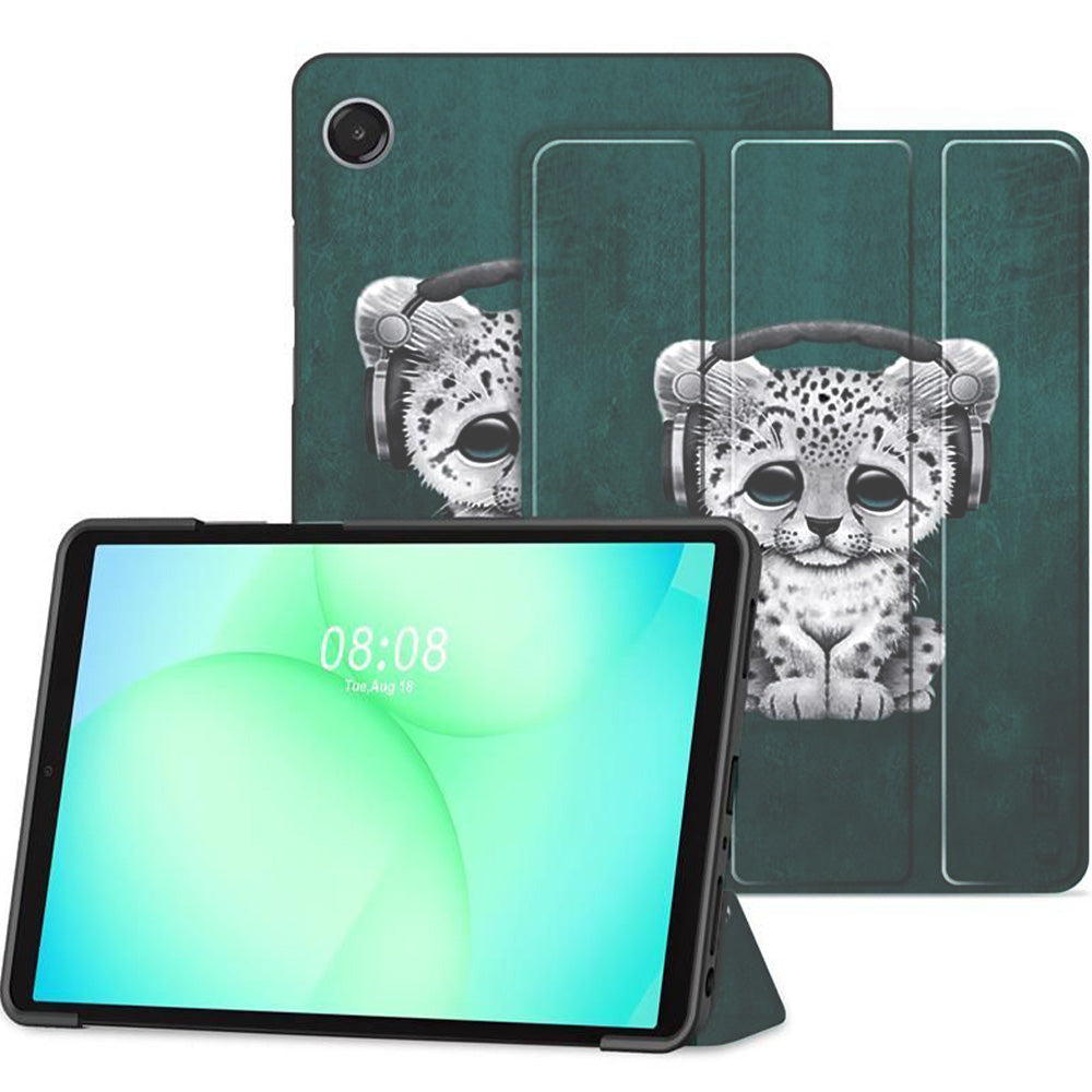 Schutzhülle mit Klappe für Galaxy Tab A11 / Tab A9, Tech-Protect SmartCase, Dunkelgrün