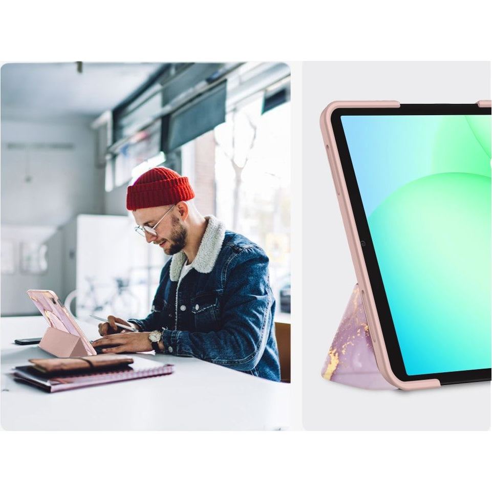 Schutzhülle mit Klappe für Galaxy Tab A11+ / Tab A9+, Tech-Protect SmartCase, Rosa