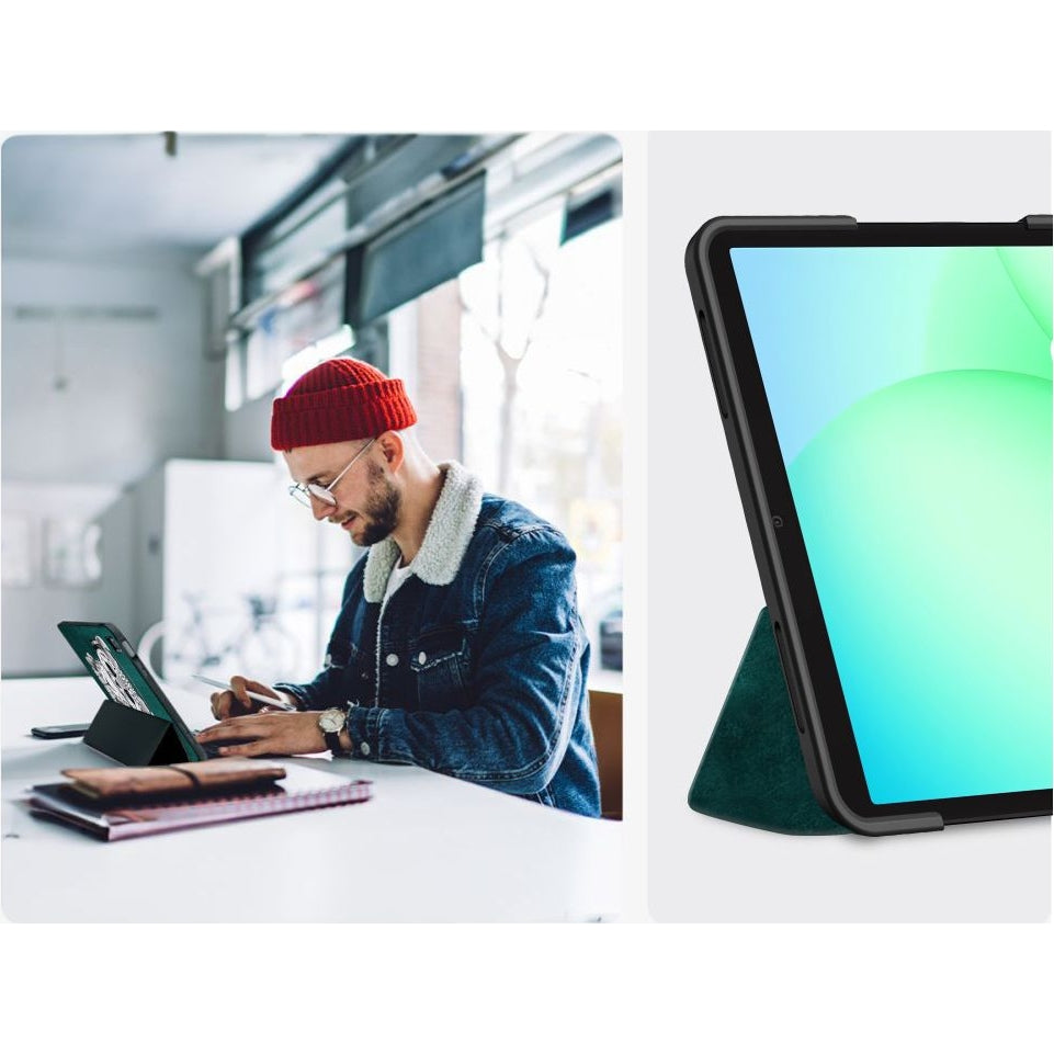 Schutzhülle mit Klappe für Galaxy Tab A11+ / Tab A9+, Tech-Protect SmartCase, Grün