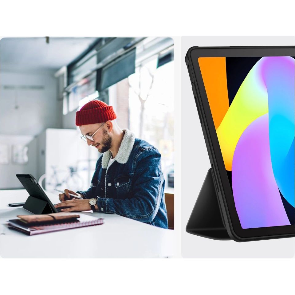 Schutzhülle mit Klappe für Lenovo Idea Tab 11.0, Tech-Protect Smartcase, Schwarz
