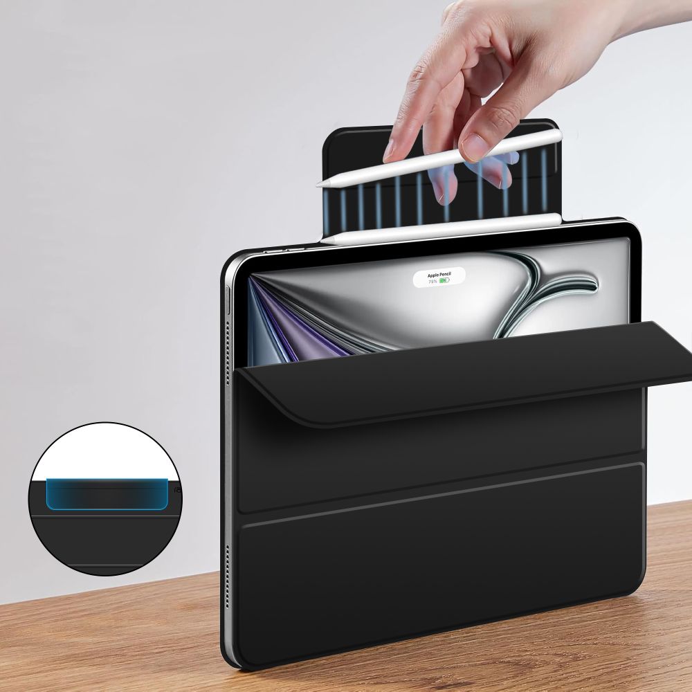 Schutzhülle für iPad Air 13" 2025 / 2024, Tech Protect Smartcase Magnetic, Schwarz