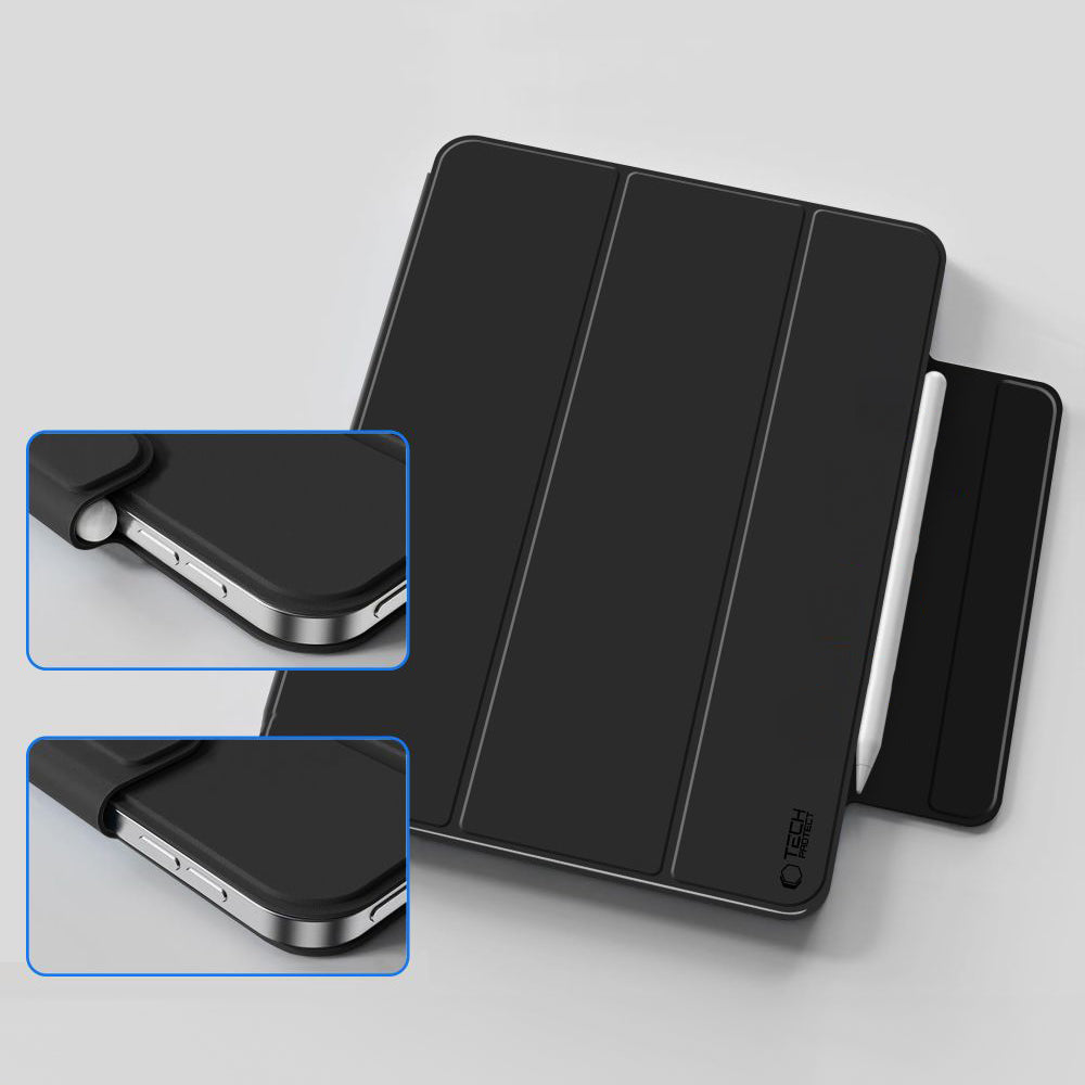 Schutzhülle für iPad Air 13" 2025 / 2024, Tech Protect Smartcase Magnetic, Schwarz